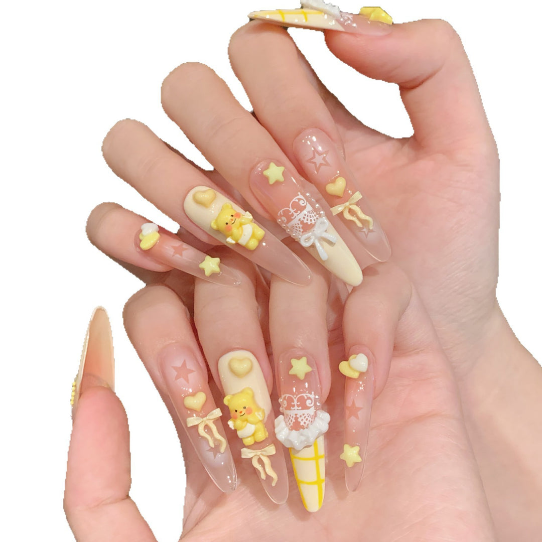Whimsical 3D Nail Art Press-On Set Bowlift
