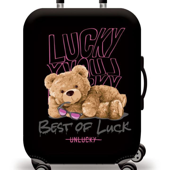 Unisex nan Kids Trolley Suitcase with cute teddy bear design, hard shell, telescopic handle and four swivel wheels Bowlift