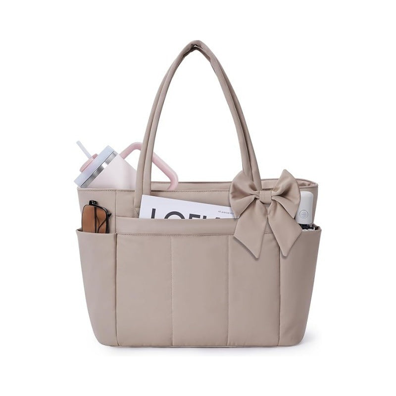 Elegant tote bag with bow design Bowlift