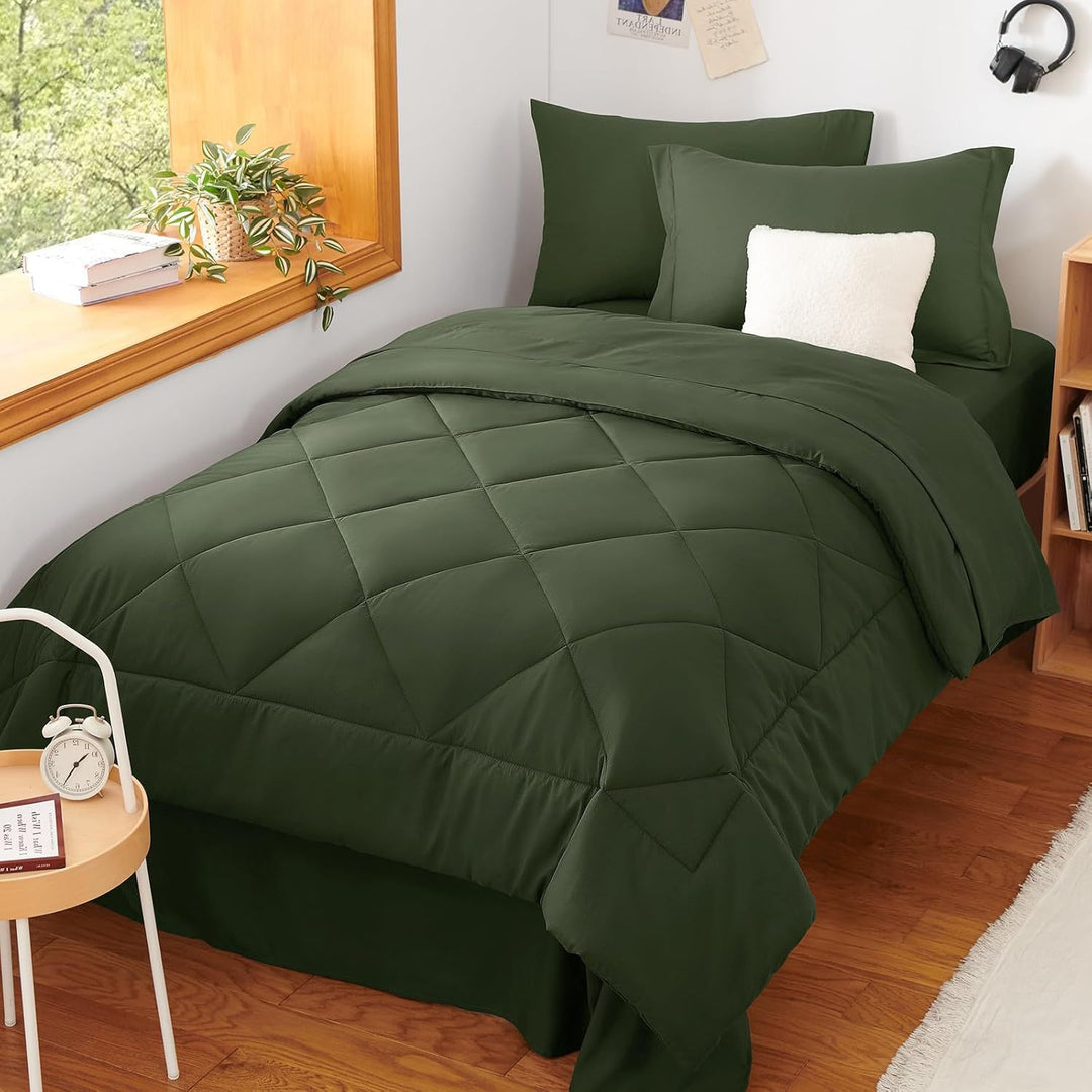 Luxurious Diamond Quilted Comforter Set Bowlift