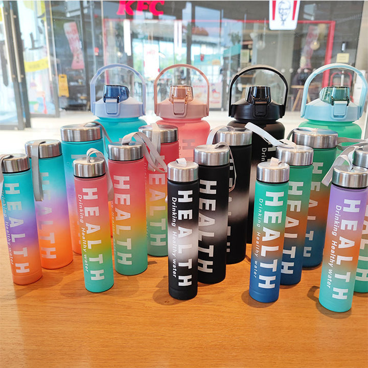 Women's insulated sports water bottle with ergonomic grip and leak-proof lid Bowlift