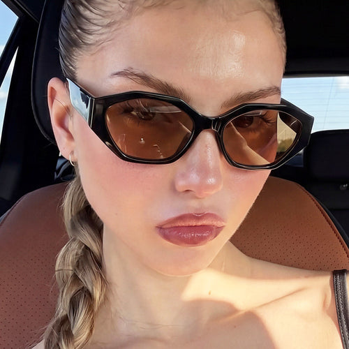 Women's stylish sunglasses in modern geometric design with protective UV filter Bowlift