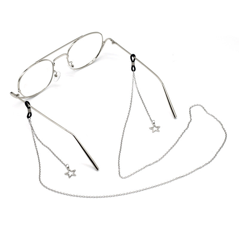 Elegant Star-Accented Eyewear Chain Bowlift