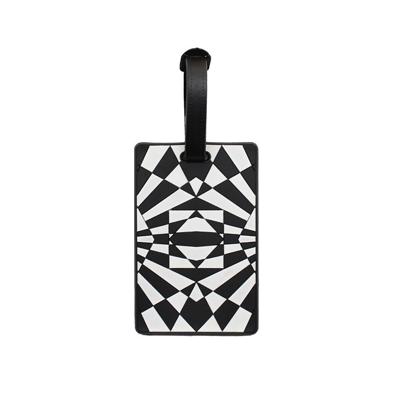 Unisex Luggage Tag with Modern Geometric Design Bowlift
