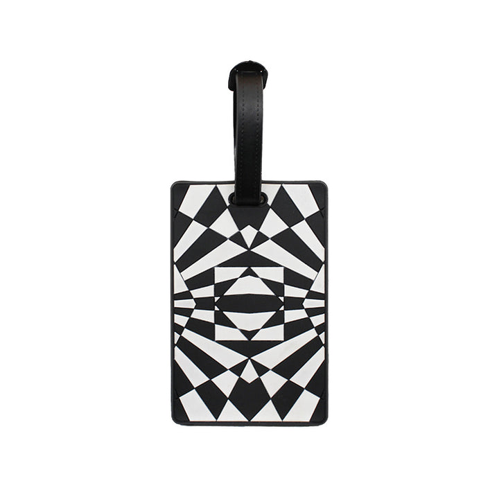 Unisex Luggage Tag with Modern Geometric Design Bowlift