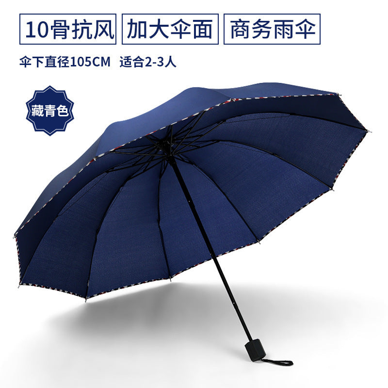 Women's Large Area Umbrella with Windproof Frame Bowlift