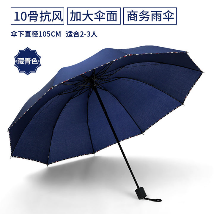 Women's Large Area Umbrella with Windproof Frame Bowlift
