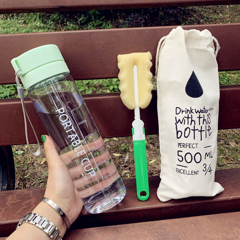 Women's portable water bottle with practical cleaning system Bowlift