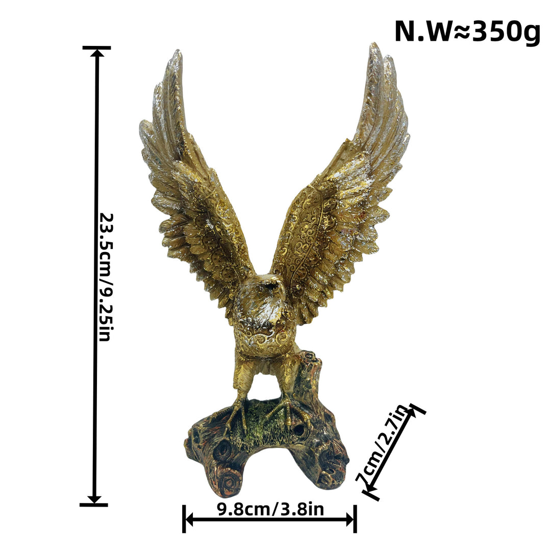 Elegant garden figure with eagle on tree trunk Bowlift