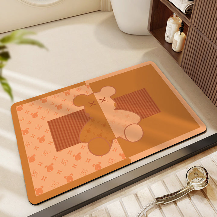 Cute Cartoon-Themed Bath Mat Bowlift