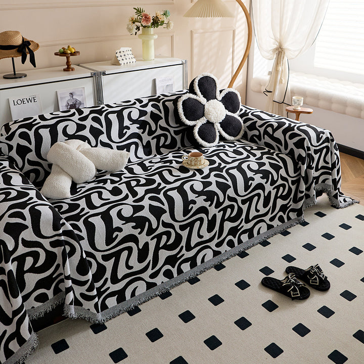 Cozy Abstract Patterned Sofa Throw Blanket