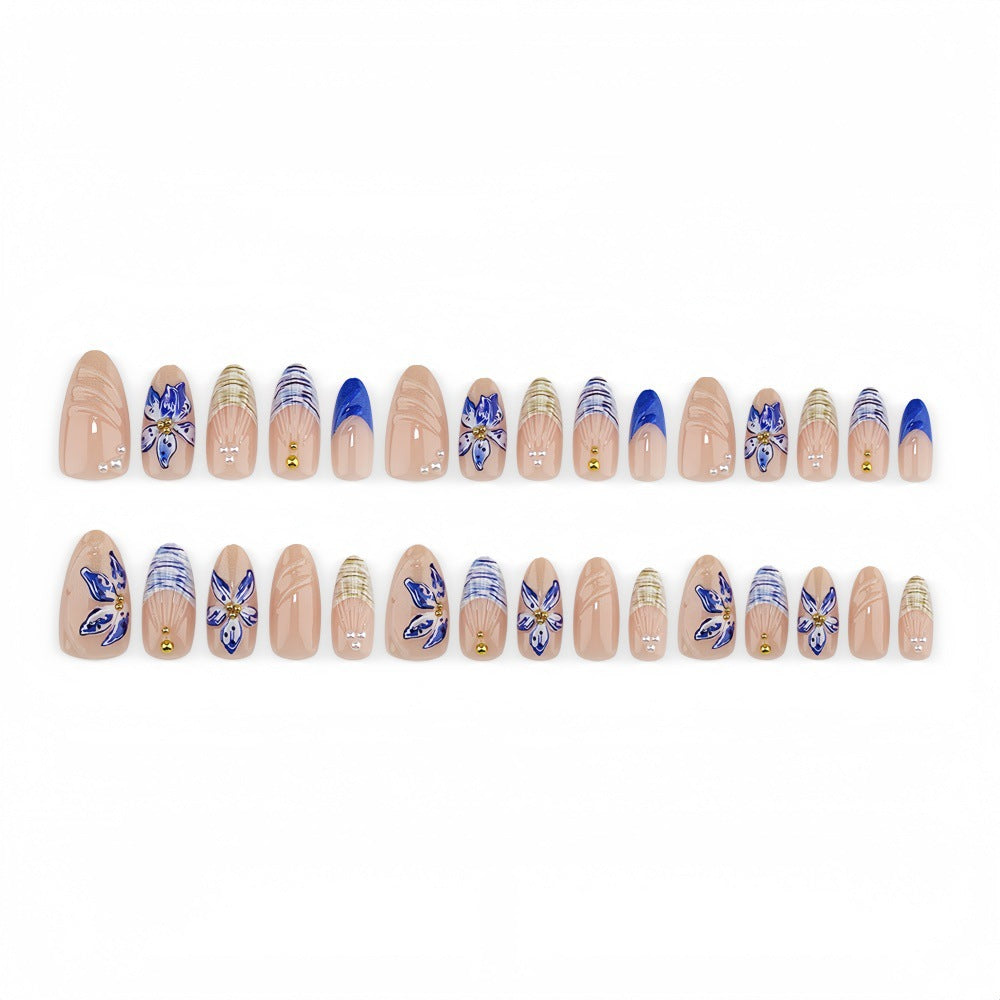 Elegant Nail Art Set with Floral Applications Bowlift