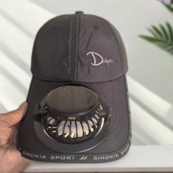 Multifunctional Basketball Cap with Removable Solar Fan and Adjustable Brim Bowlift