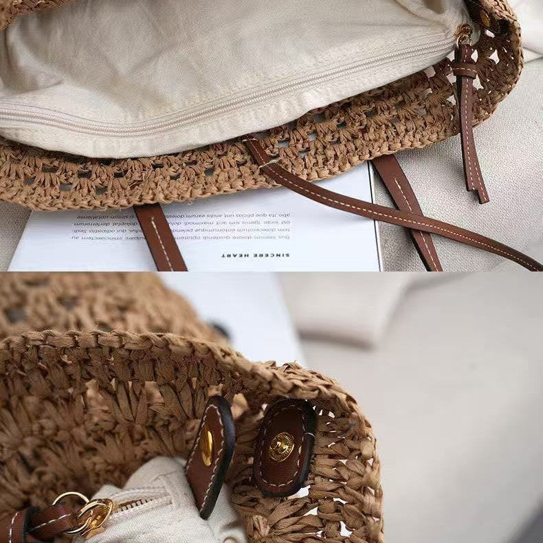 Handcrafted straw tote bag Bowlift