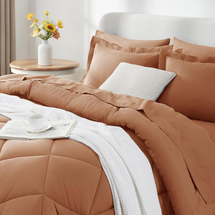 Luxurious Diamond Quilted Comforter Set Bowlift
