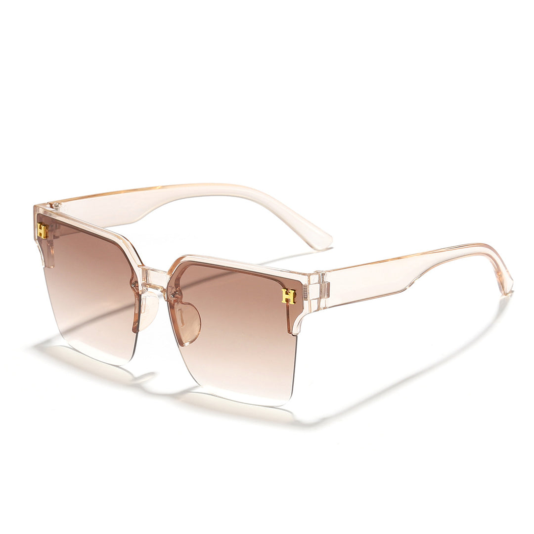 Women's modern square sunglasses with transparent frame Bowlift