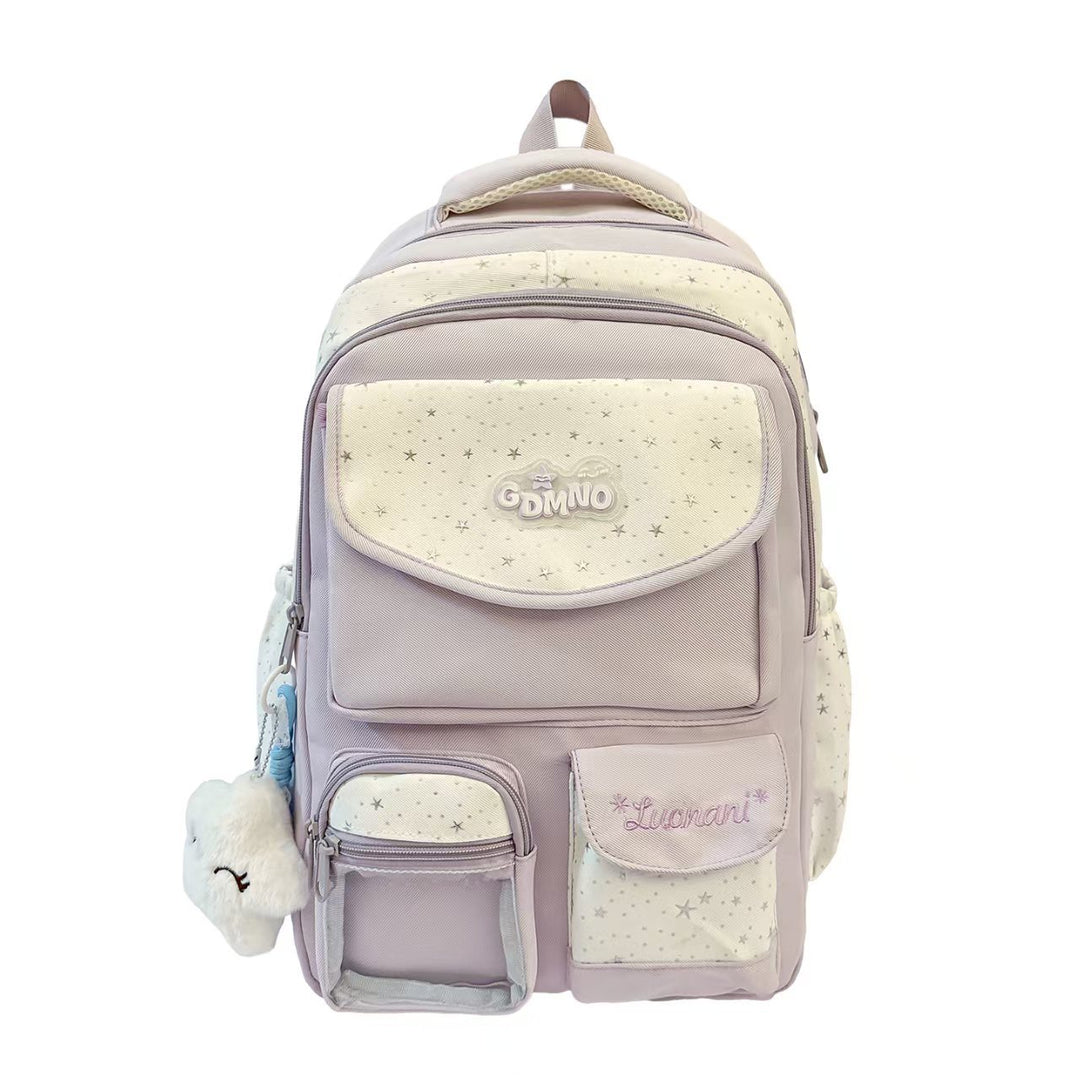 Star Patterned School Backpack Bowlift