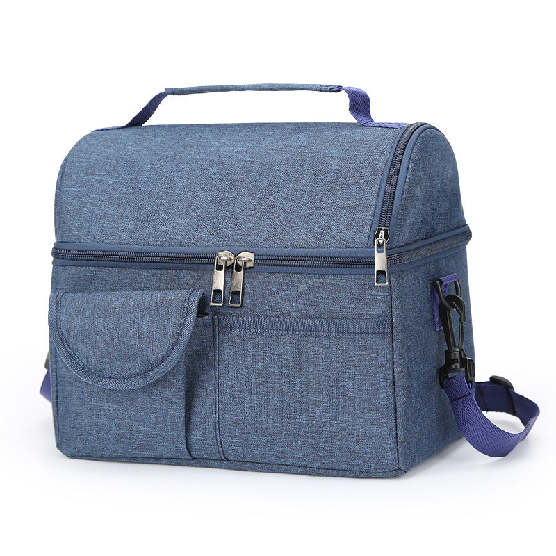 Insulated lunch bag with multi-compartment organizer and adjustable shoulder strap Bowlift