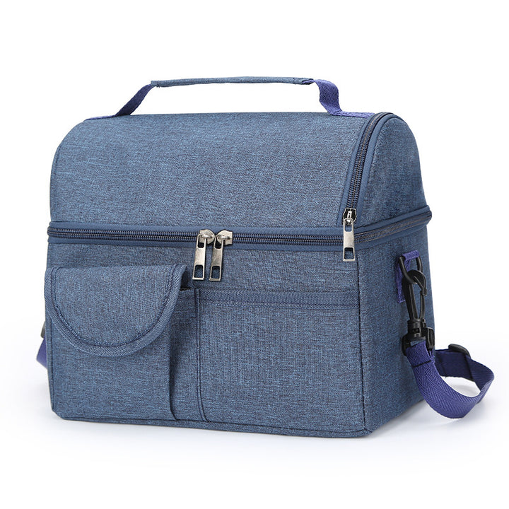 Insulated lunch bag with multi-compartment organizer and adjustable shoulder strap Bowlift