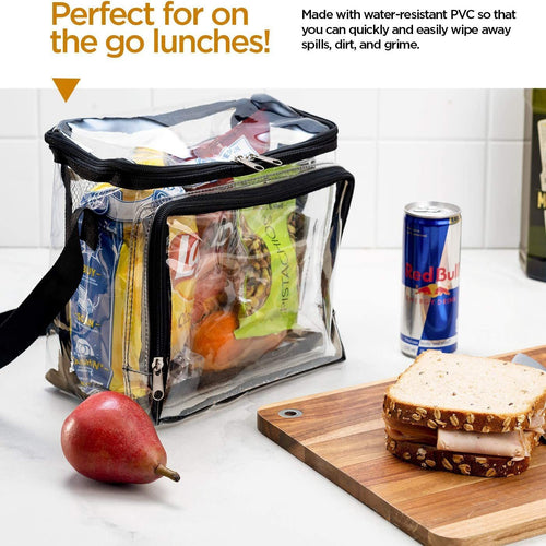 Transport bag made of transparent material with mesh pockets Bowlift