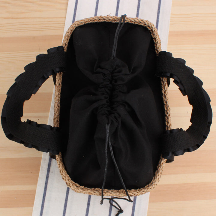 Handbag Made of Woven Material with Elegant Carrying Handles Bowlift