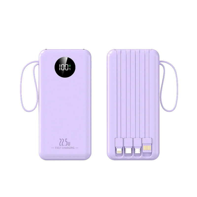 Portable power bank with integrated fast charging function and digital charging display Bowlift