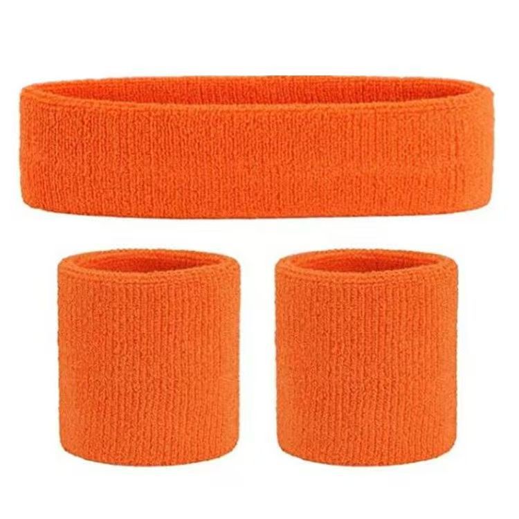Sports Terry Sweatband Set for Head and Wrists Bowlift