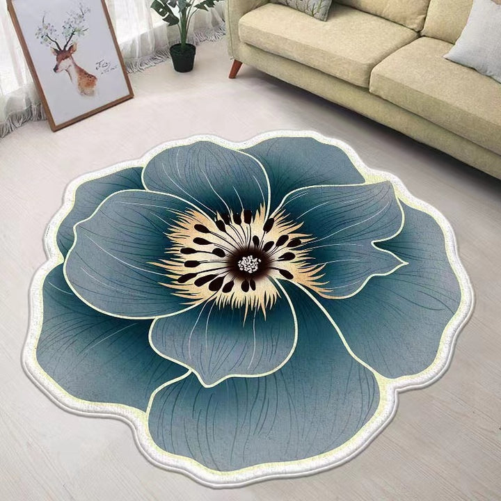 Floral Shaped Area Rug