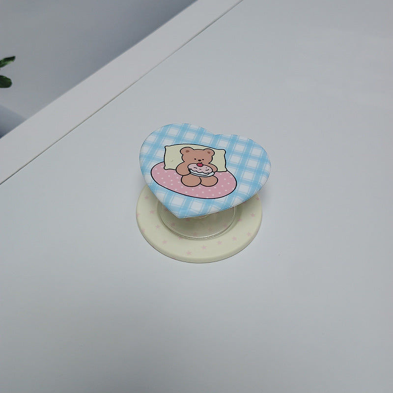Heart-Shaped Character Phone Grip Bowlift