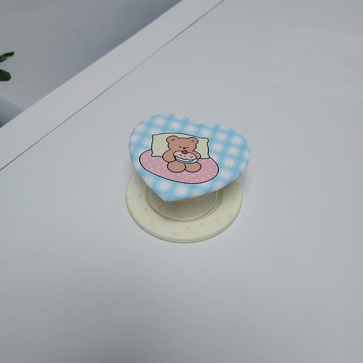Heart-Shaped Character Phone Grip Bowlift