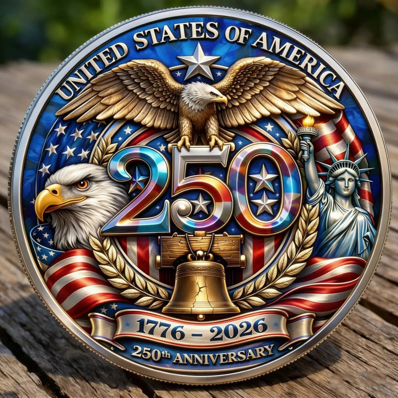 Unisex nan Semiquincentennial commemorative challenge coin medallion Bowlift