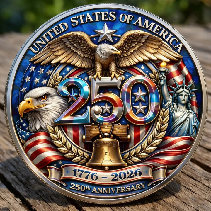 Unisex nan Semiquincentennial commemorative challenge coin medallion Bowlift