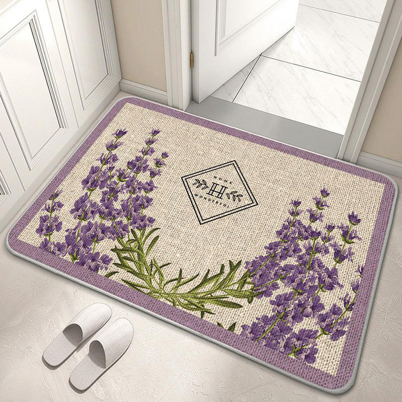Decorative Floral Welcome Mat Bowlift