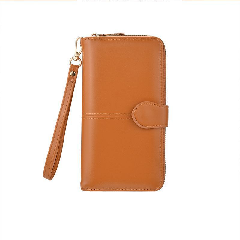 Slim Double-Zippered Wallet with Wrist Strap Bowlift