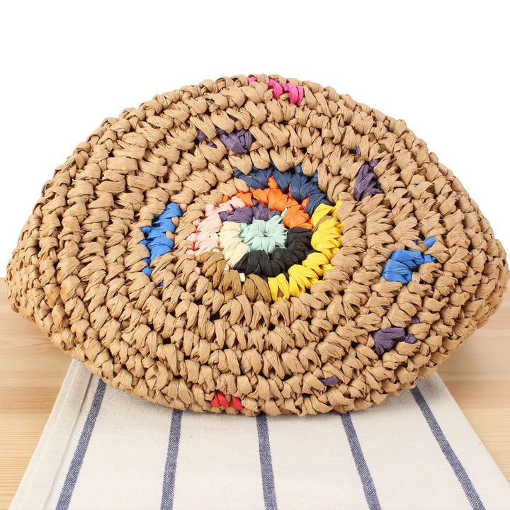 Handmade basket bag with colorful accents Bowlift
