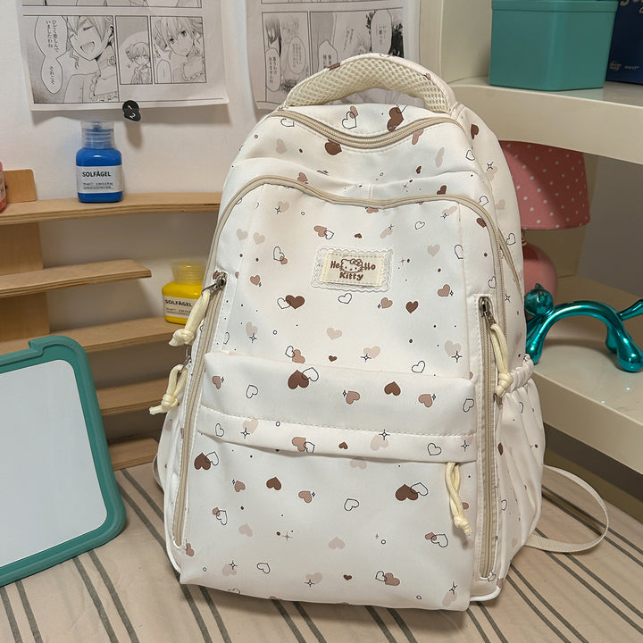Cute Heart-Patterned Backpack Bowlift