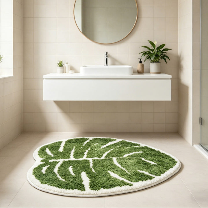 Monstera Leaf Shaped Area Rug Bowlift