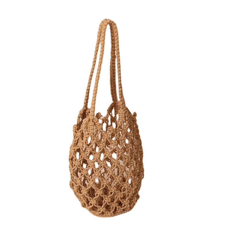 Macrame Tote Bag with Unique Lacing Bowlift