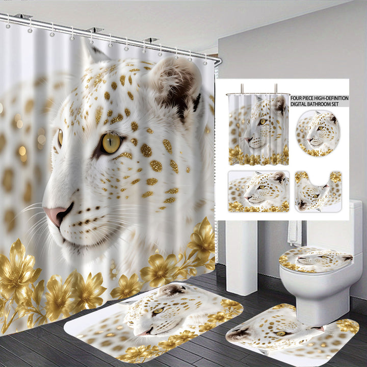 Artistic Floral Theme Bathroom Décor Set Bowlift