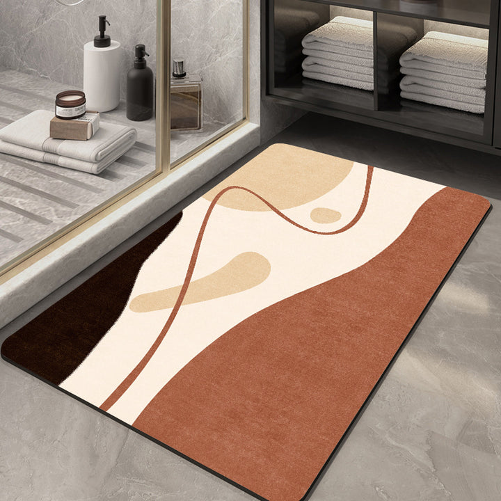 Abstract Pattern Non-Slip Bath Mat Bowlift