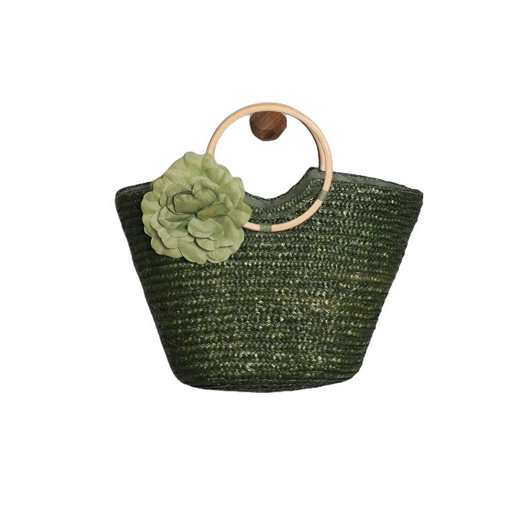 Handbag with Floral Accents Bowlift
