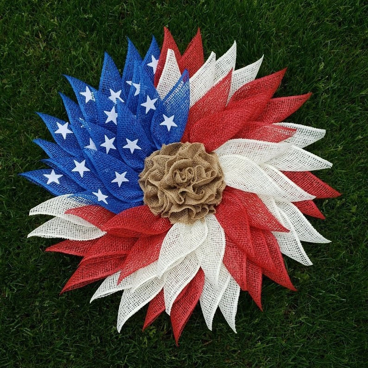 Unisex nan more patriotic door wreath with eagle Statue of Liberty and flag motif Bowlift