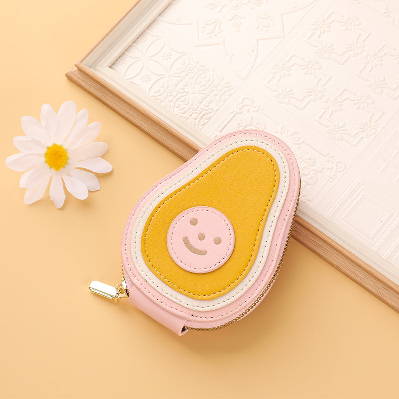 Fun Fruit-Themed Zippered Coin Purse Bowlift