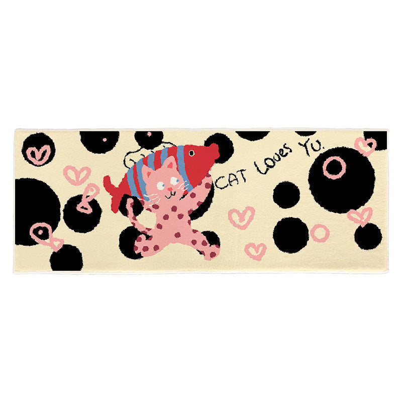 Playful Cat-Themed Bath Rug Bowlift