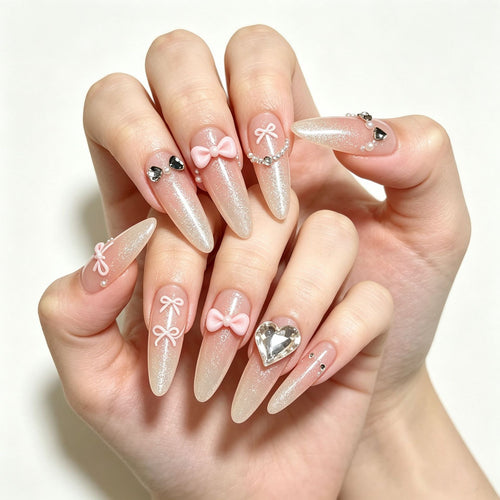 Elegant Stiletto Press-On Nail Art Set Bowlift