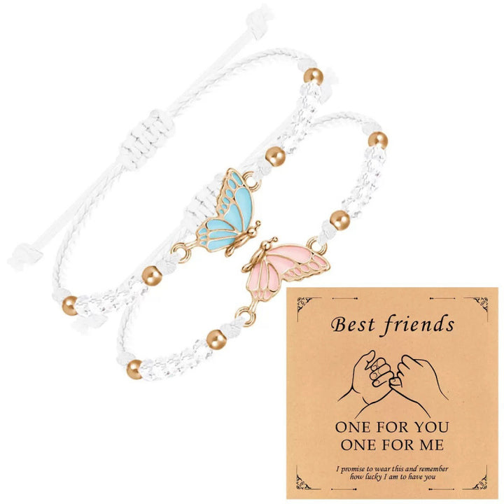Butterfly Charm Necklace and Bracelet Set Bowlift