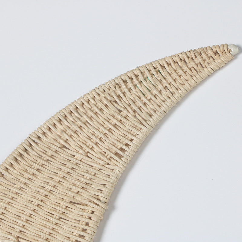 Wall decoration made of handwoven rattan in moon design Bowlift