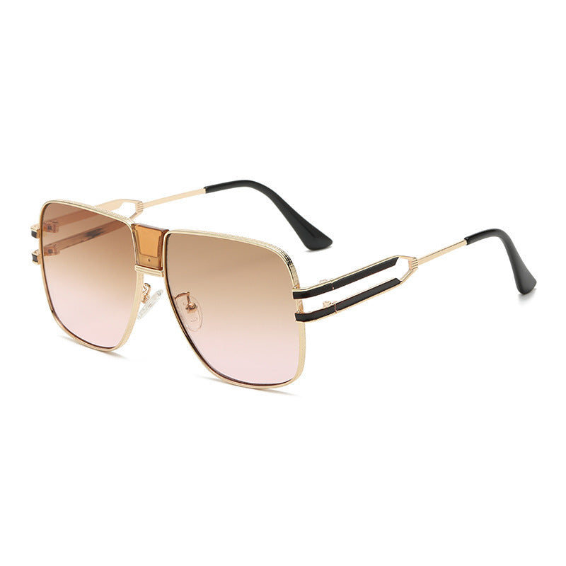 Women modern square sunglasses with elegant metal frame Bowlift