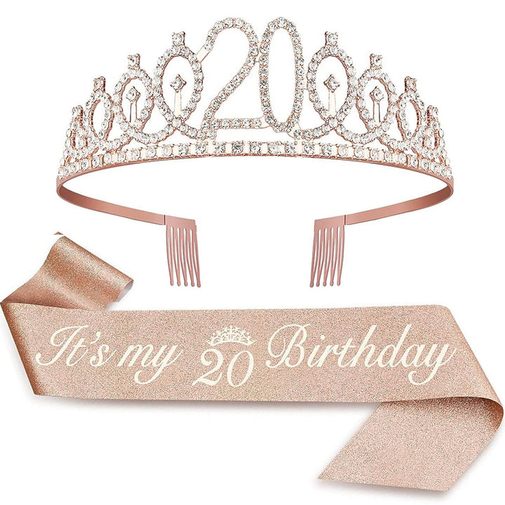 Ladies Crystal Princess Crown with 30 & Fabulous lettering Bowlift