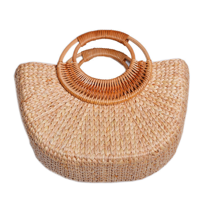 Women handcrafted beach bag with braided handles Bowlift